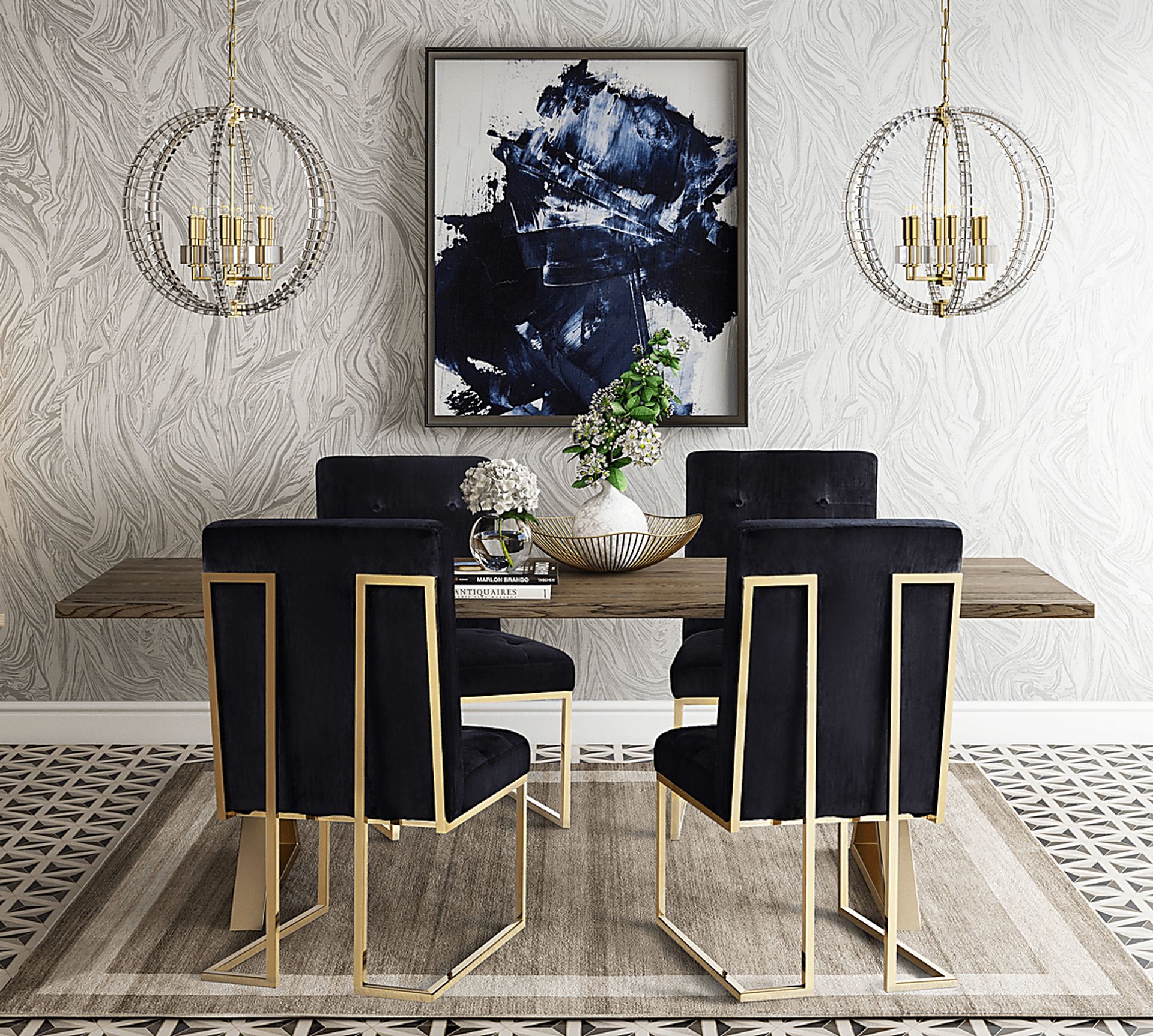 Akiko Black Dining Chair, Set of 2 - Image 3