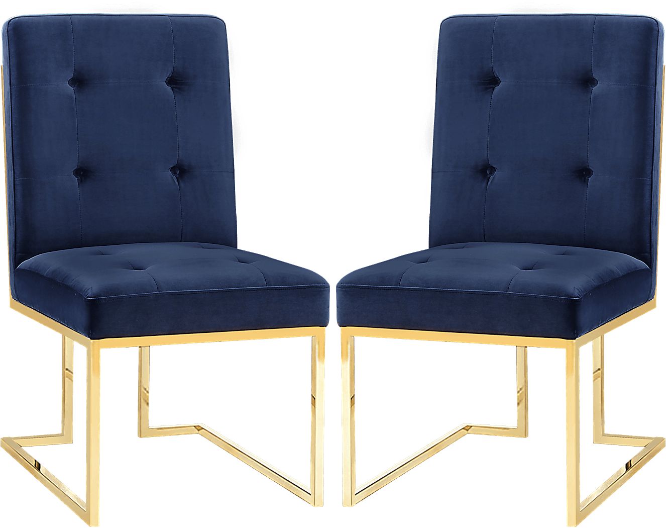 Akiko Navy Colors Blue Set Of 2 Dining Chairs Rooms to Go