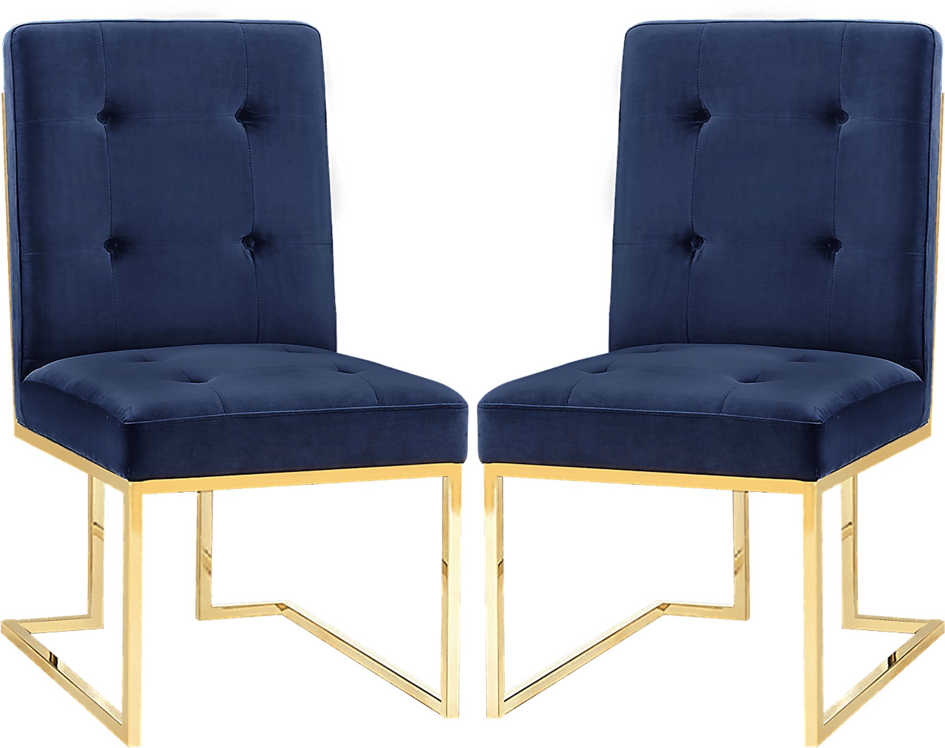 Akiko Navy Dining Chairs (Set of 2) - Image 1