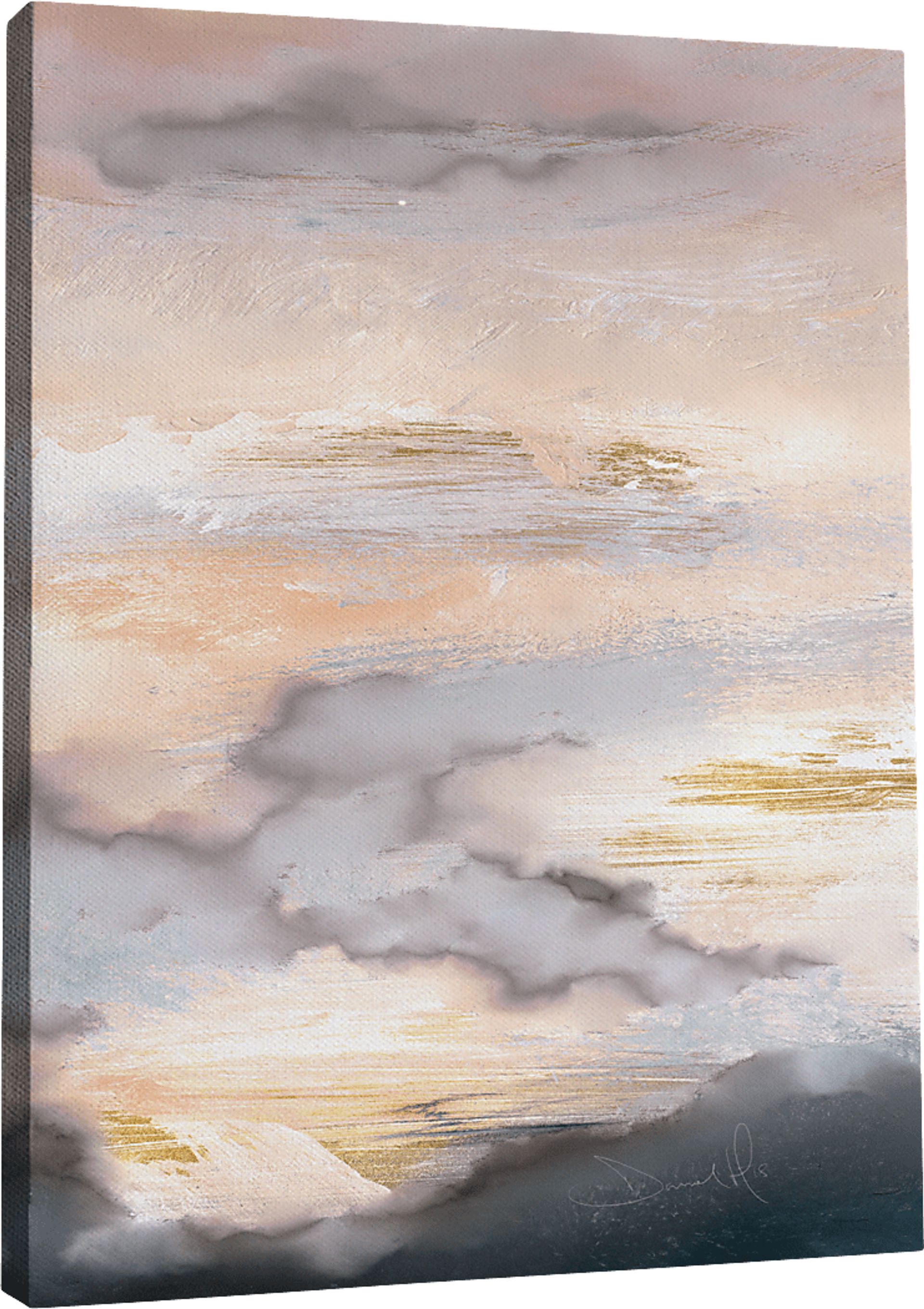 Aksarben Beige Canvas Wall Art - Image 1