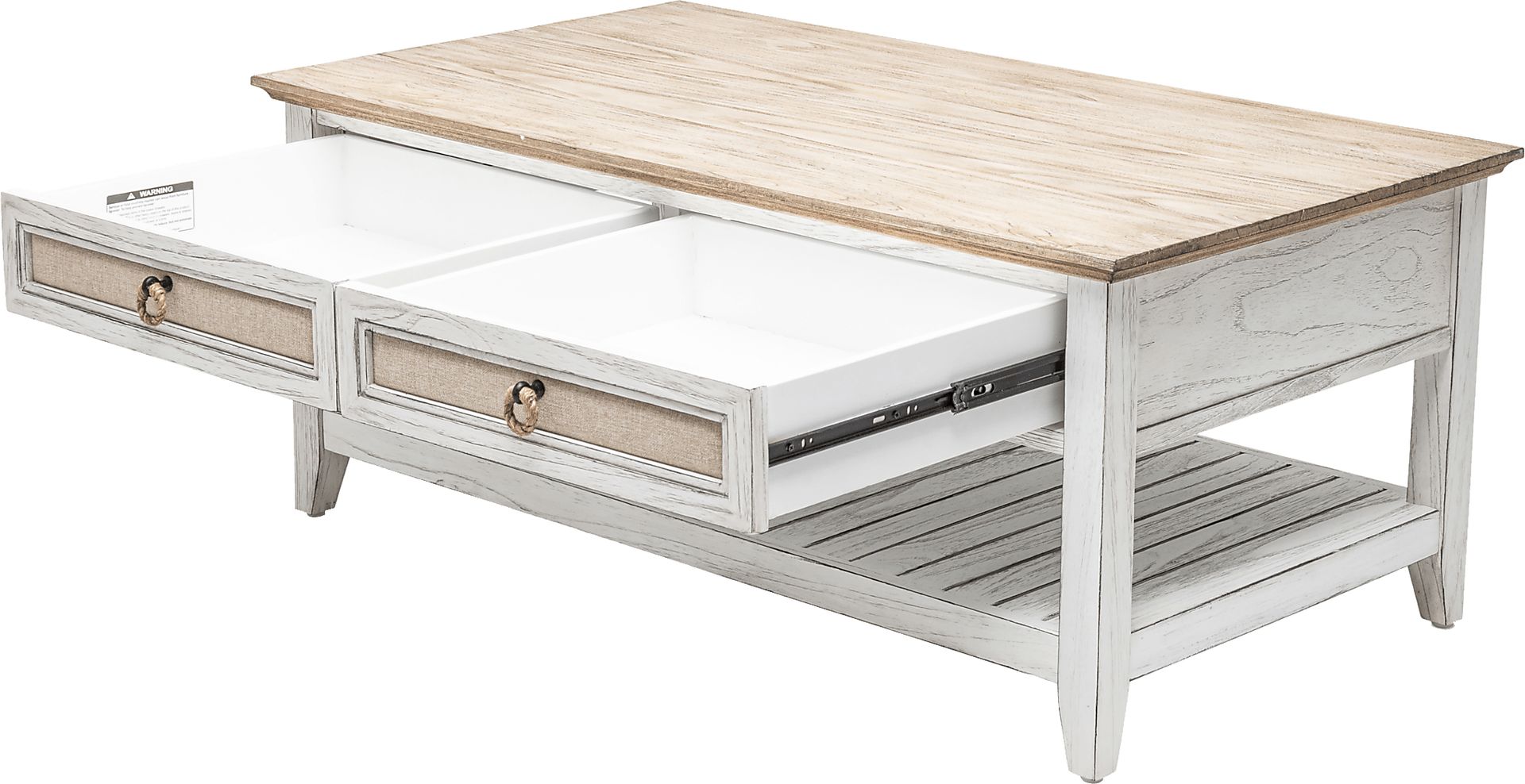 Akuhe White/Brown Cocktail Table - Image 4