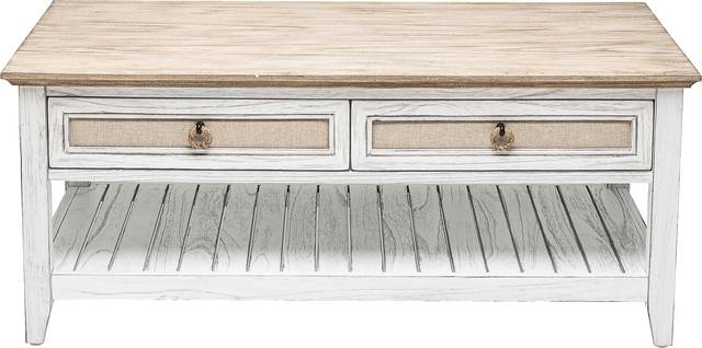 Akuhe White/Brown Cocktail Table - Thumbnail - Image 6