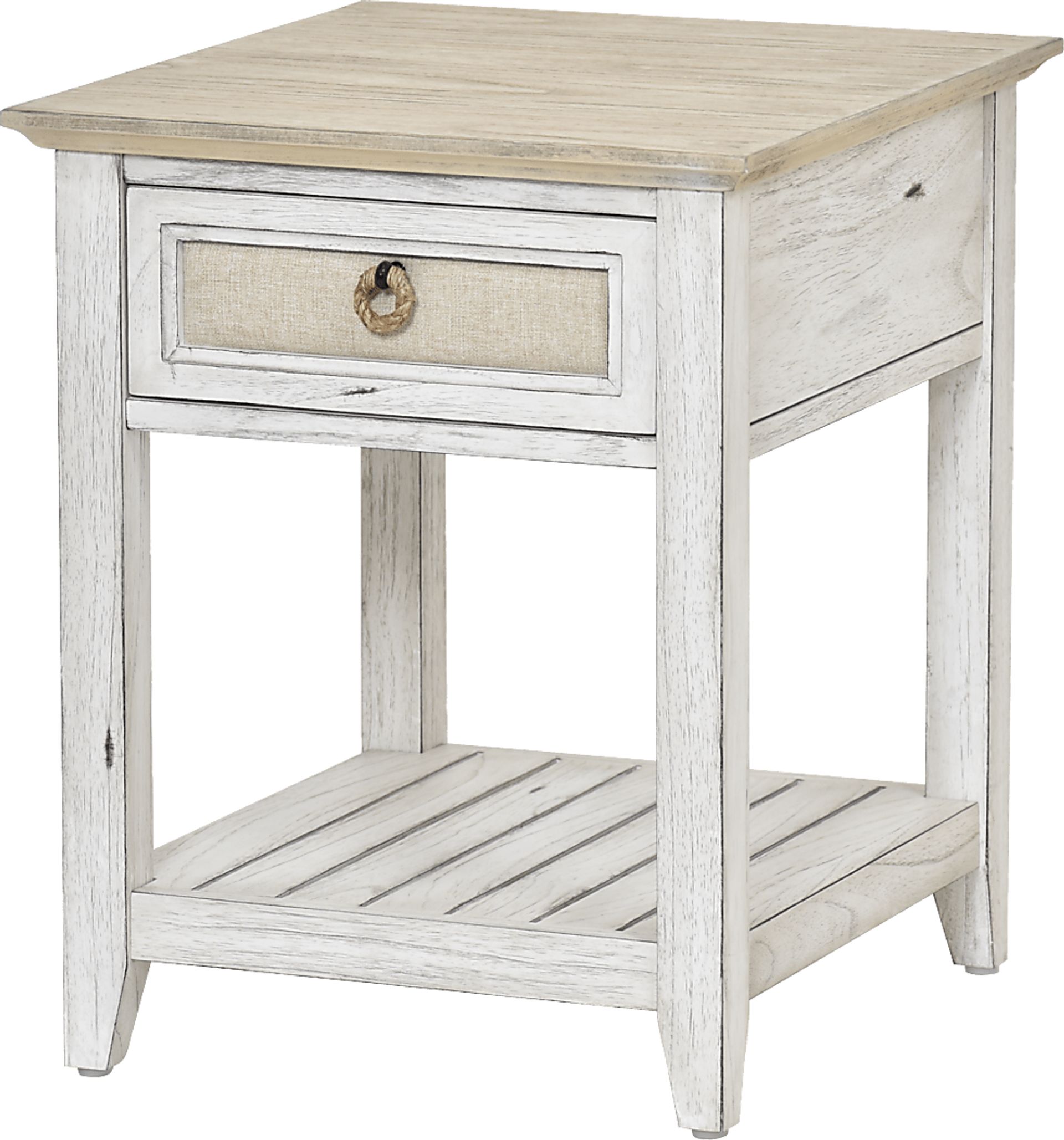 Akuhe White End Table - Image 1