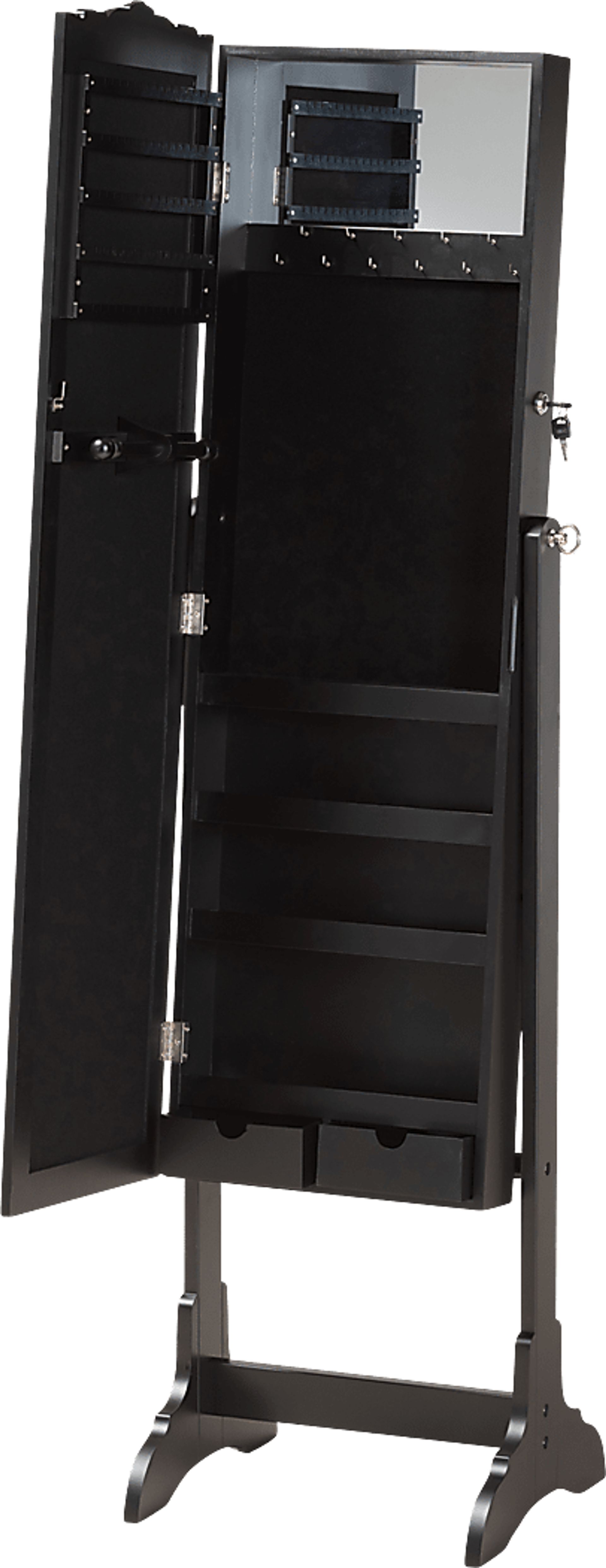 Alabo Black Cheval Jewelry Armoire - Image 3