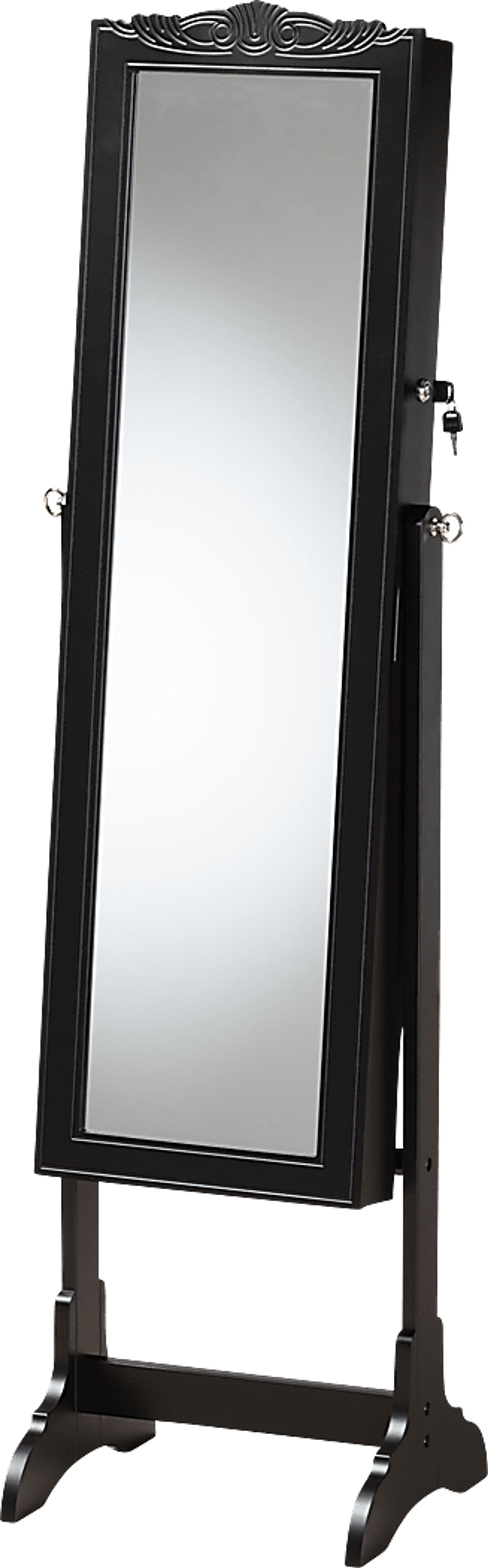 Alabo Black Cheval Jewelry Armoire - Image 1