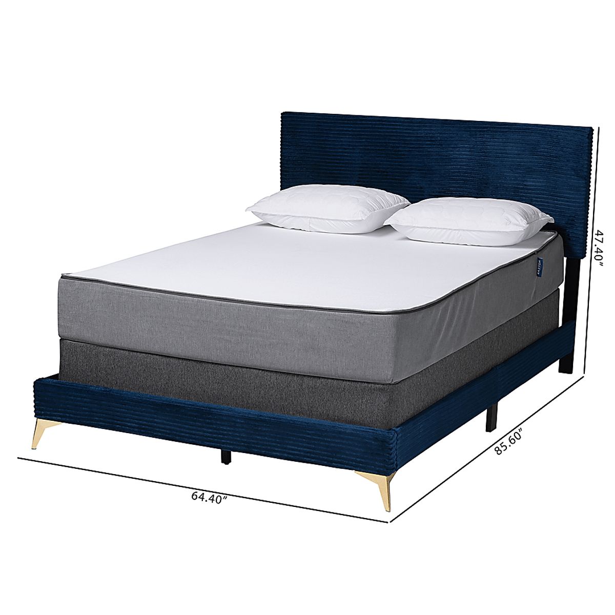 Alachua Blue Polyester Fabric Queen Bed | Rooms to Go