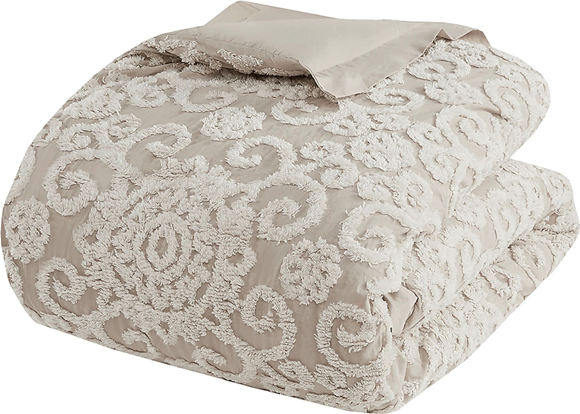 Alaegha Beige 3 pc King Comforter Set - Image 6
