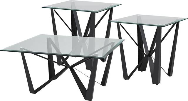 Alain Black 3 Pc Table Set - Thumbnail - Image 1