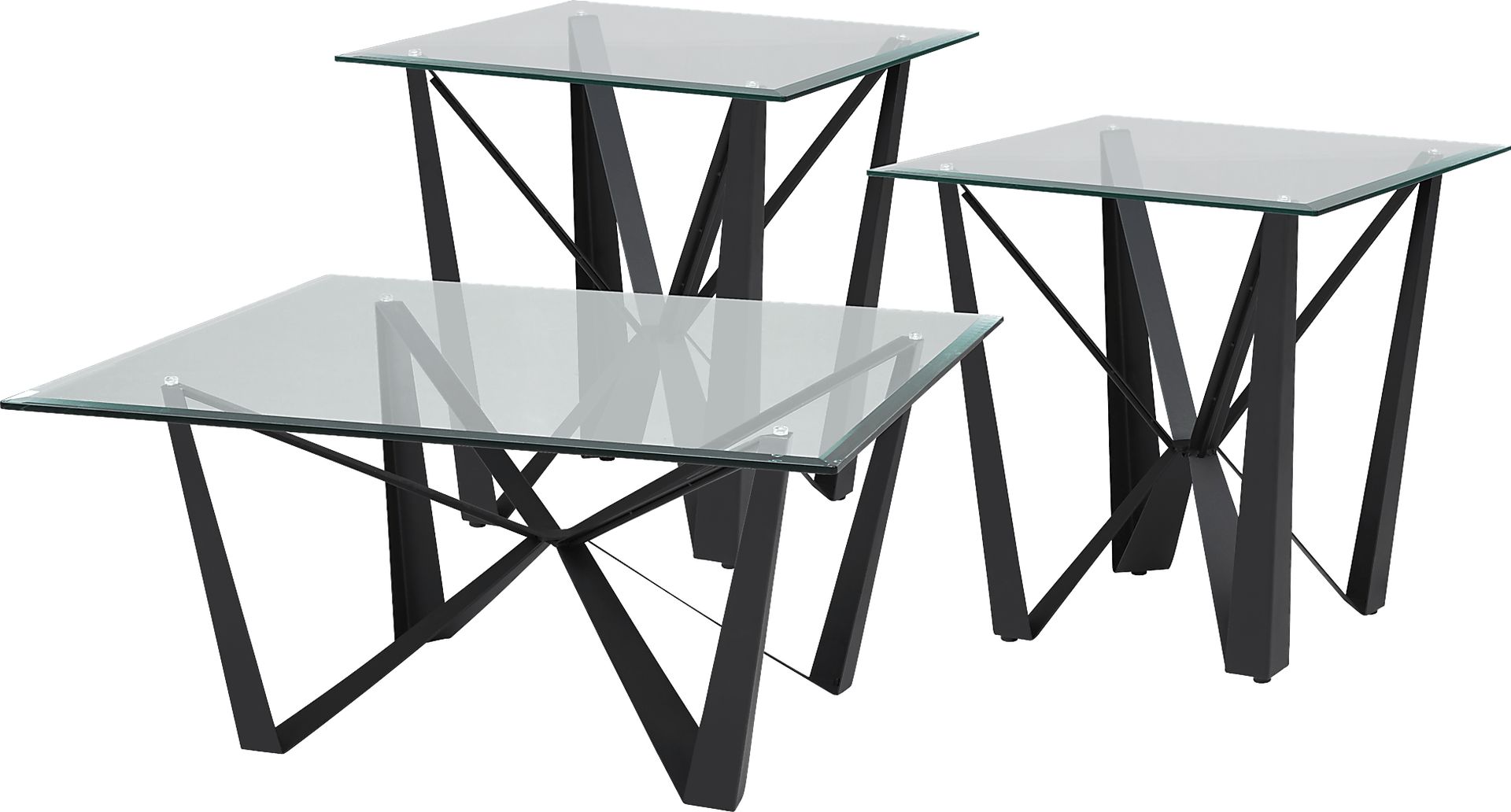 Alain Black 3 Pc Table Set - Image 1