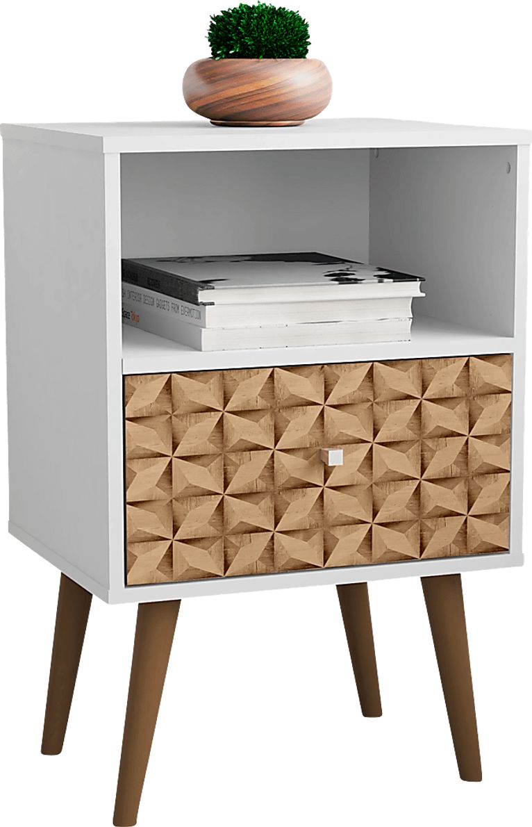 Alamitos III White Nightstand