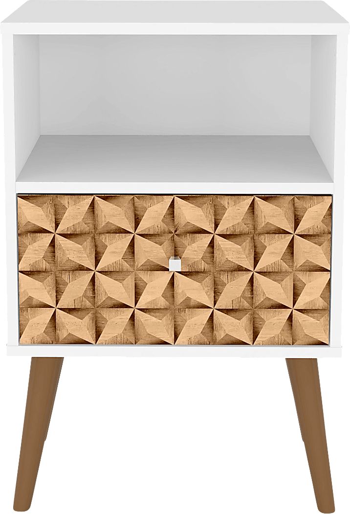Alamitos III White Nightstand