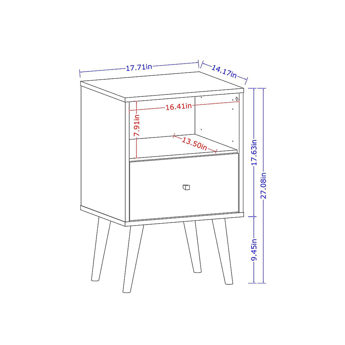 Alamitos IV White Nightstand