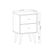 Alamitos VI White Nightstand