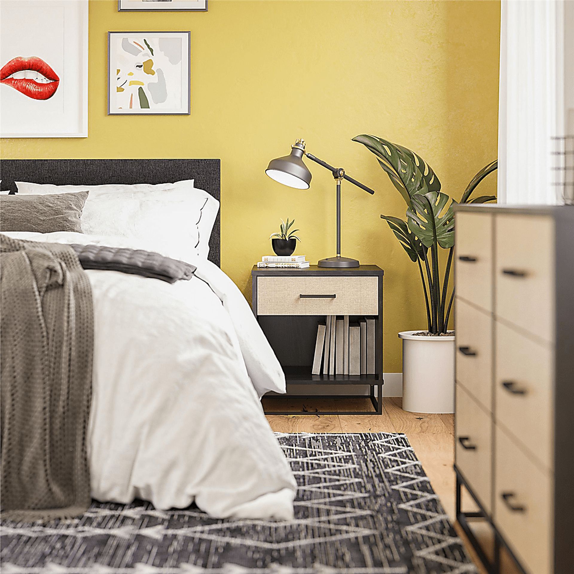 Alamy Black Nightstand - Image 3