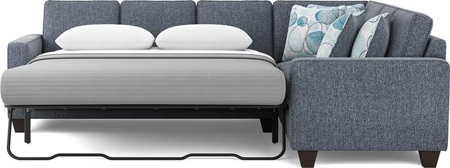 Alanis Bay Blue 6 Pc Gel Foam Sleeper Sectional Living Room - Thumbnail - Image 6