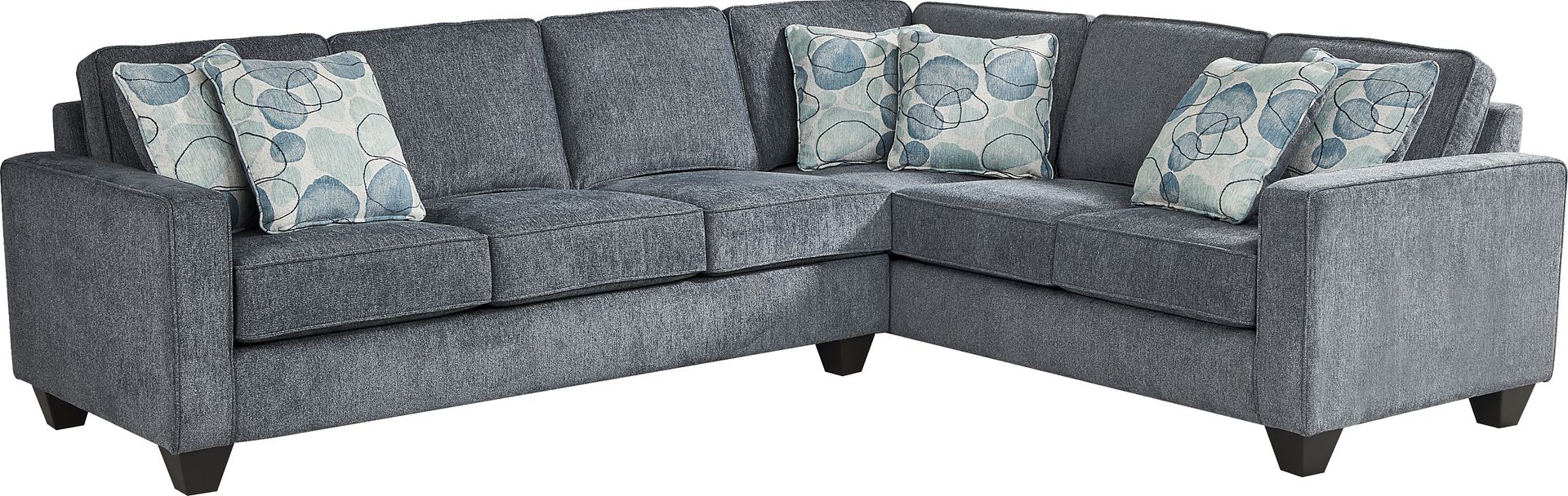 Alanis Bay Blue 2 Pc Sectional - Image 1