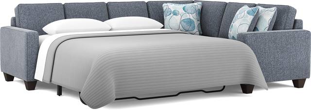Alanis Bay Blue 5 Pc Sleeper Sectional Living Room - Thumbnail - Image 4