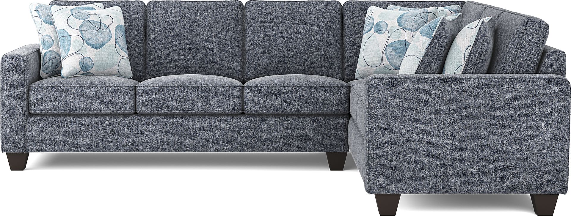 Alanis Bay Blue 2 Pc Sleeper Sectional - Image 5