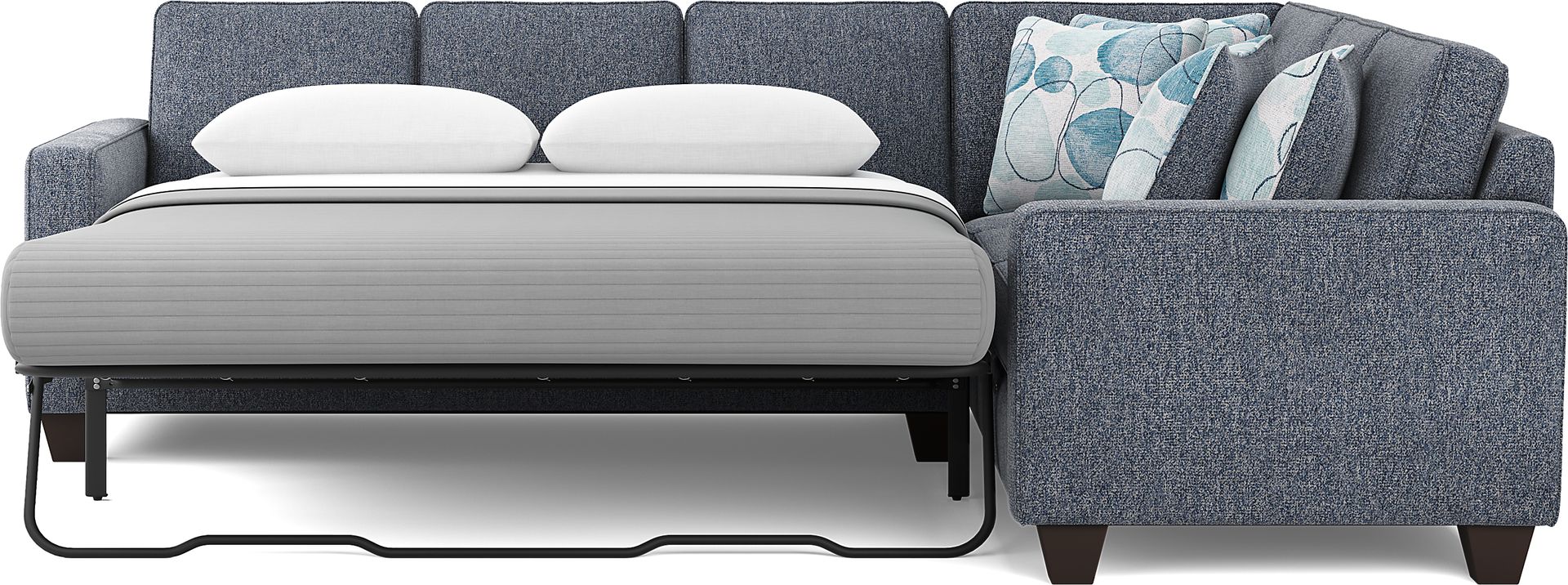 Alanis Bay Blue 2 Pc Sleeper Sectional - Image 5