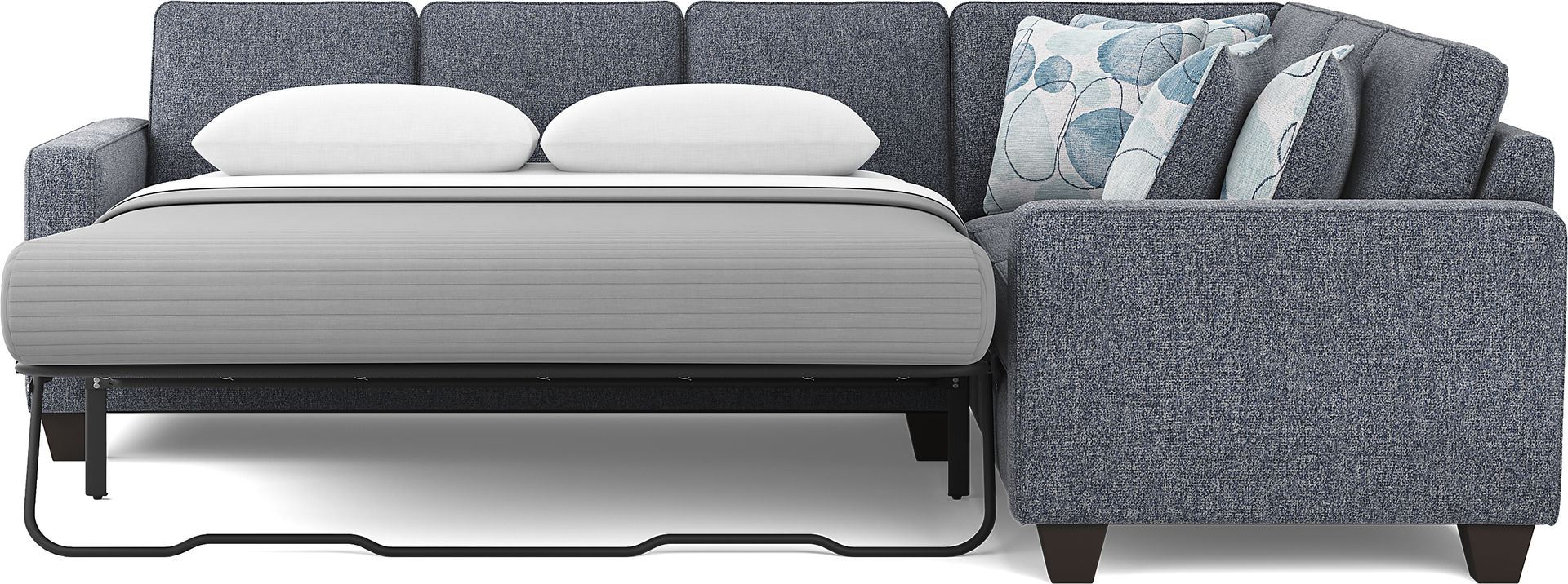 Alanis Bay Blue 2 Pc Sleeper Sectional - Image 6