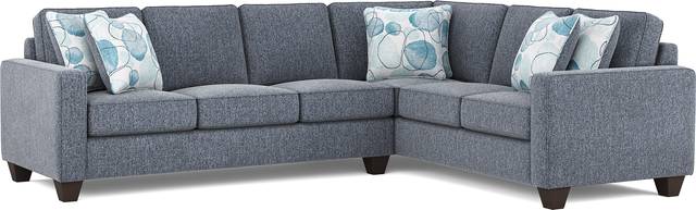 Alanis Bay Blue 5 Pc Sleeper Sectional Living Room - Thumbnail - Image 3