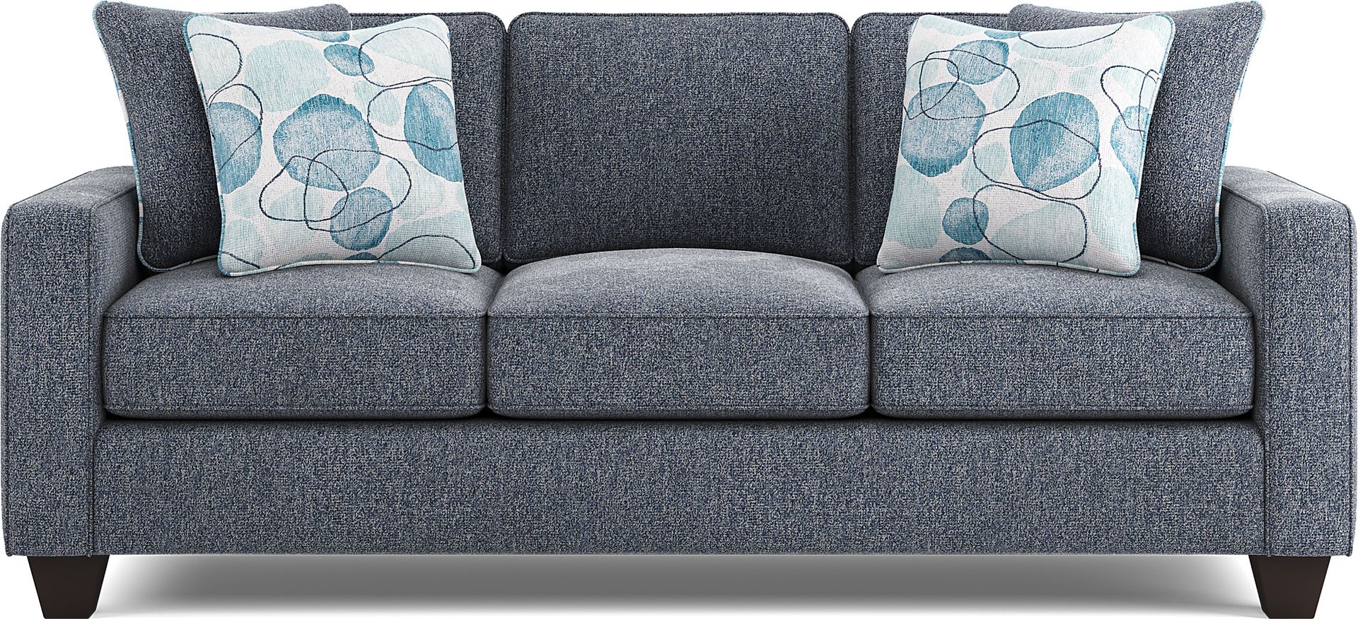 Alanis Bay Blue Woven Premium Sleeper Sofa Rooms to Go