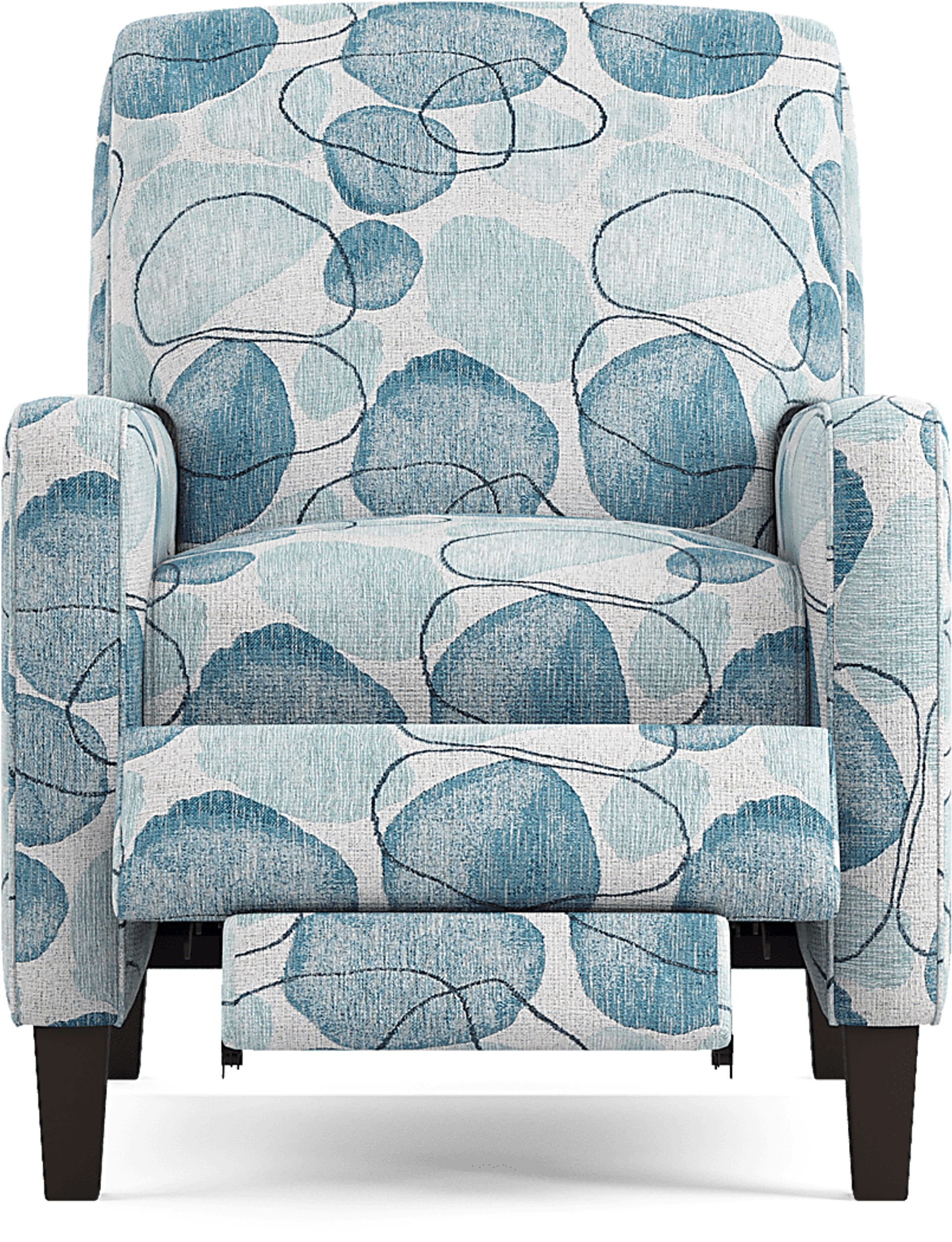 Alanis Bay Blue Push Back Recliner - Image 4