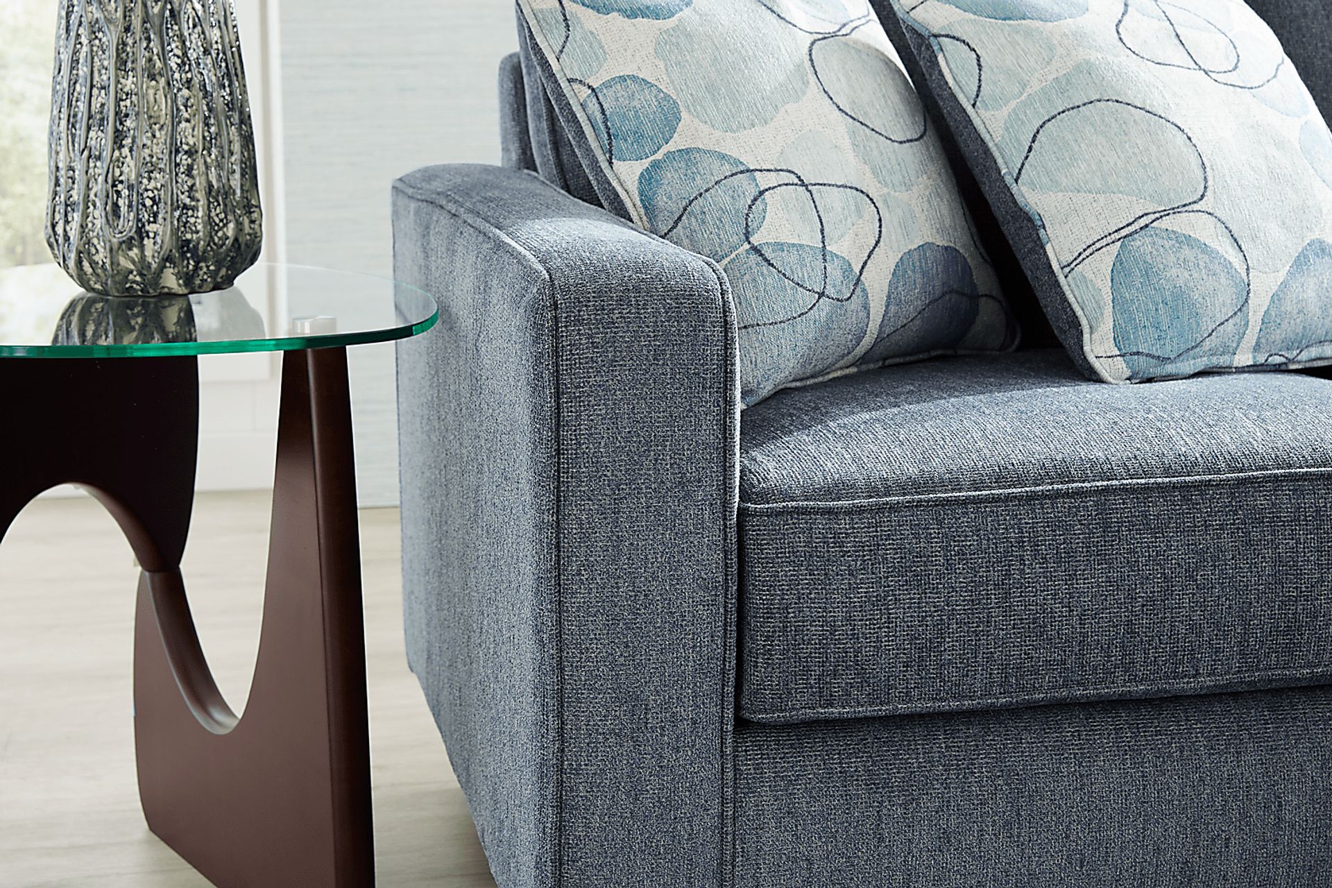 Alanis Bay Blue Sleeper Chaise - Image 4