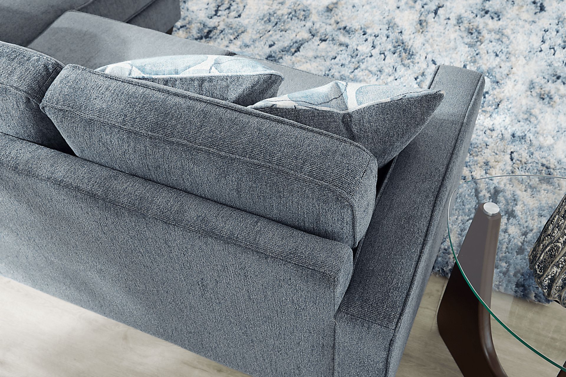 Alanis Bay Blue Sleeper Chaise - Image 6