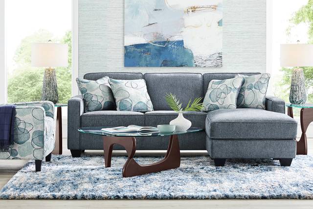 Alanis Bay Blue Sleeper Chaise - Thumbnail - Image 2