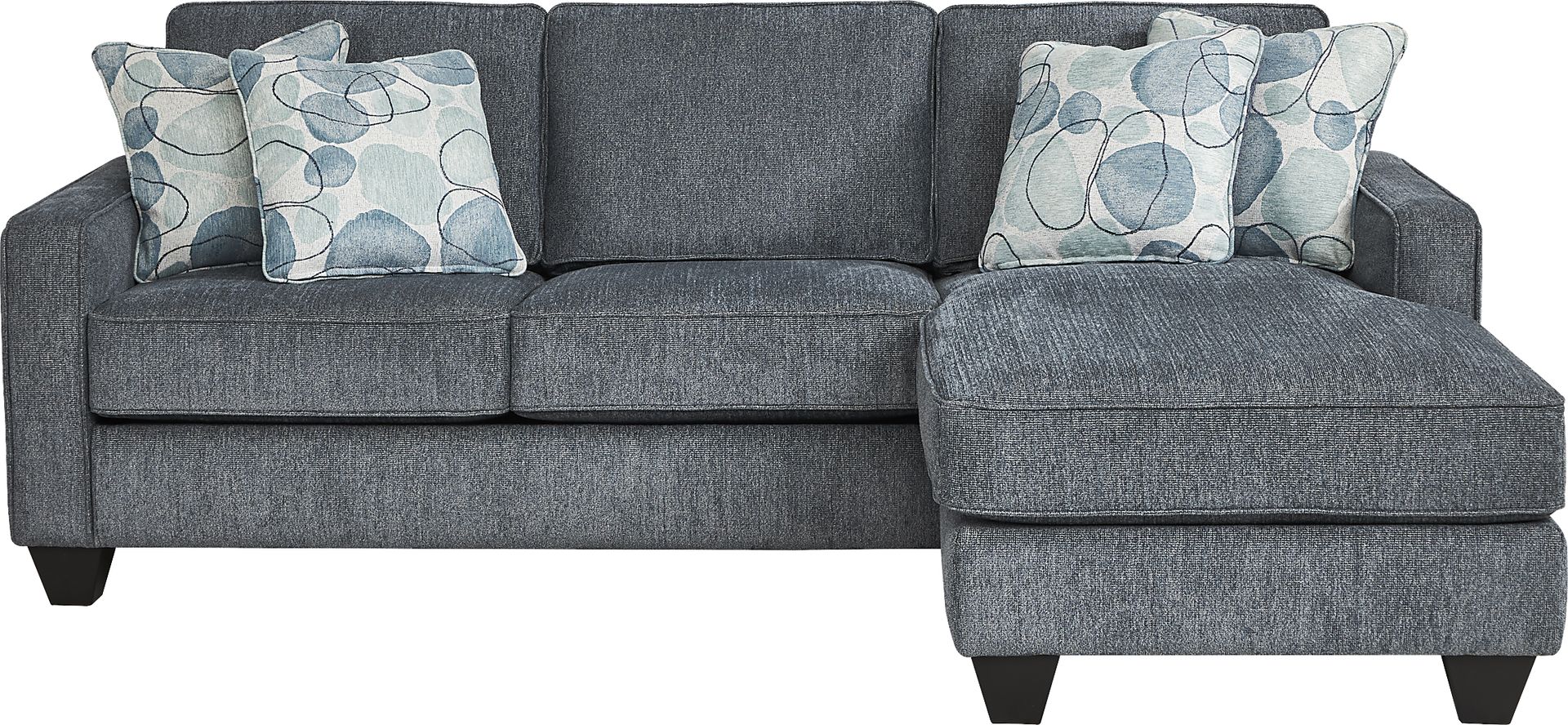 Alanis Bay Blue Sleeper Chaise - Image 1