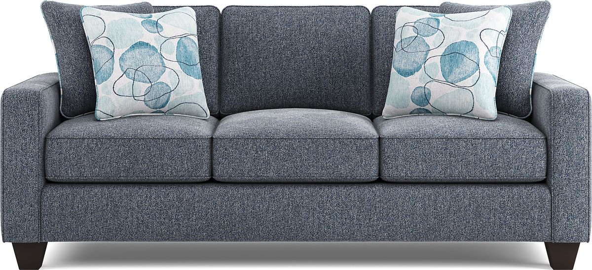 Alanis Bay Blue Woven Sofa