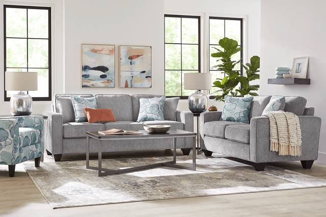 Alanis Bay Gray 2 Pc Living Room - Thumbnail - Image 1