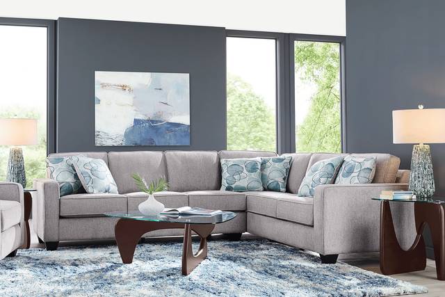 Alanis Bay Gray 2 Pc Sleeper Sectional - Thumbnail - Image 2