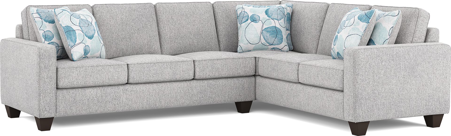 Alanis Bay Gray 2 Pc Sleeper Sectional - Image 1