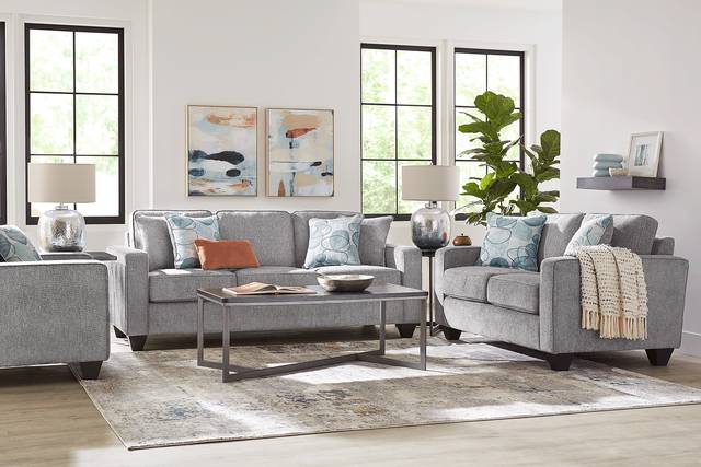 Alanis Bay Gray 3 Pc Living Room - Thumbnail - Image 1