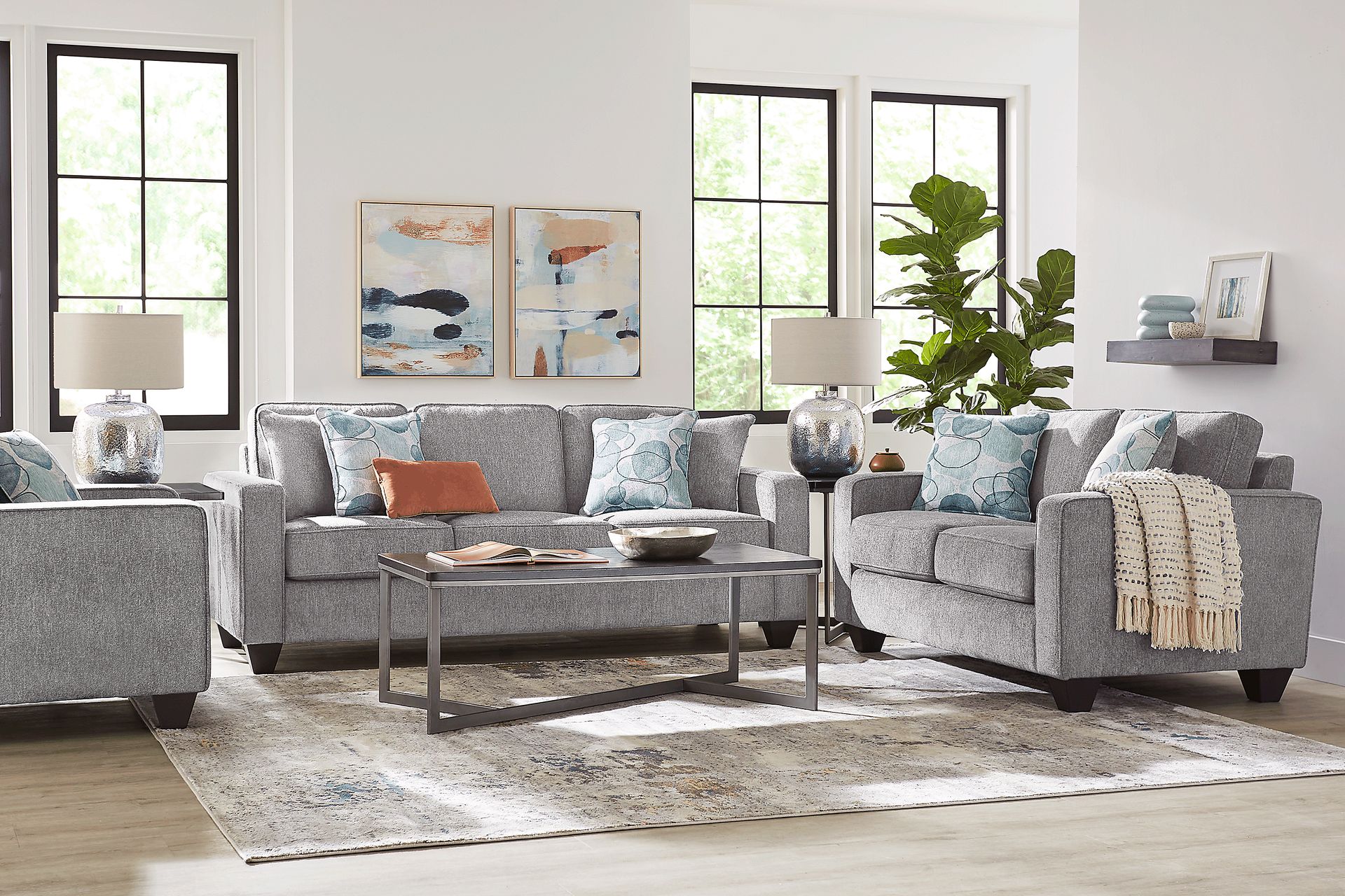 Alanis Bay Gray 3 Pc Living Room - Image 1