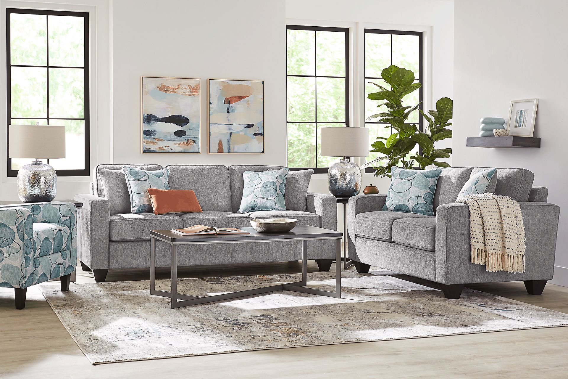 Alanis Bay Gray 7 Pc Living Room - Image 1
