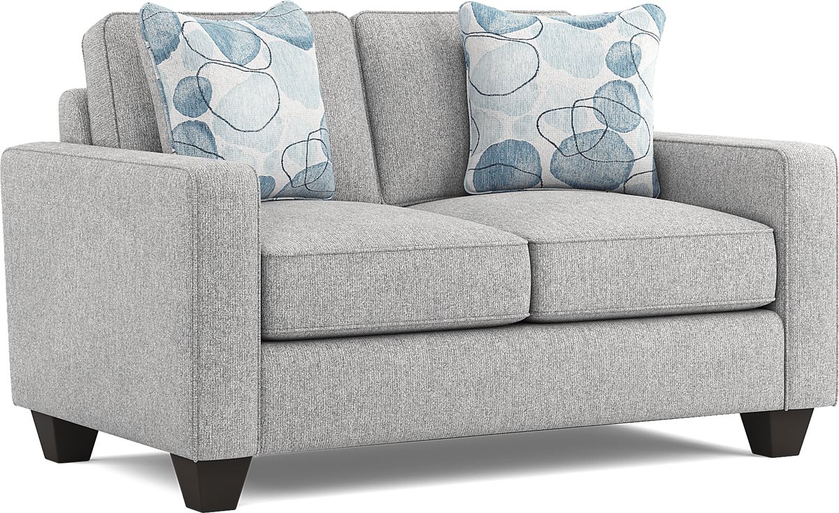 Alanis Bay Gray Woven Loveseat | Rooms to Go