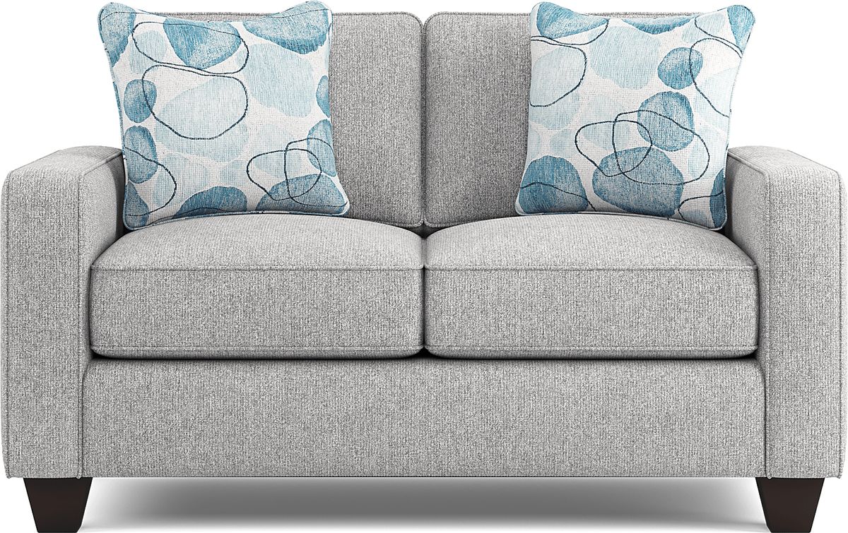 Alanis Bay Gray Woven Loveseat Rooms to Go
