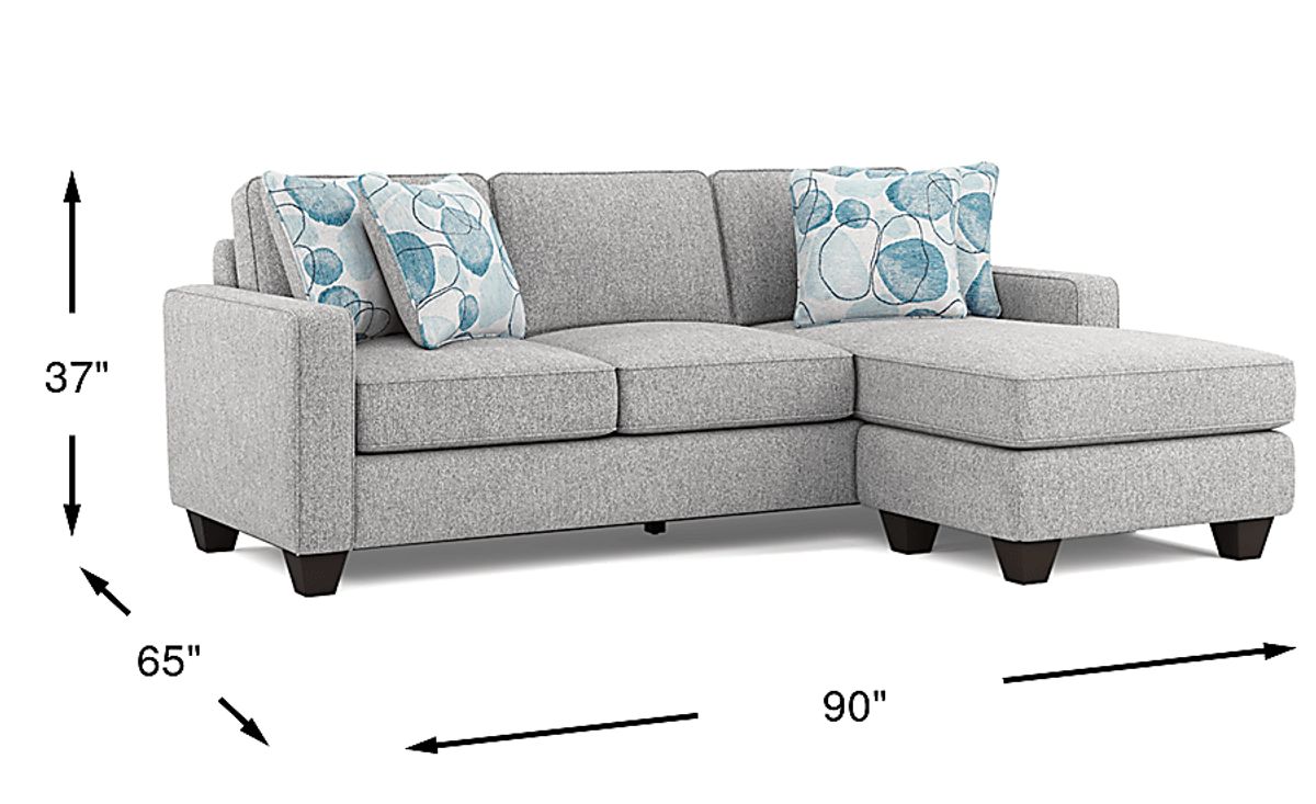 Alanis Bay Gray Woven Sofa Chaise Rooms to Go