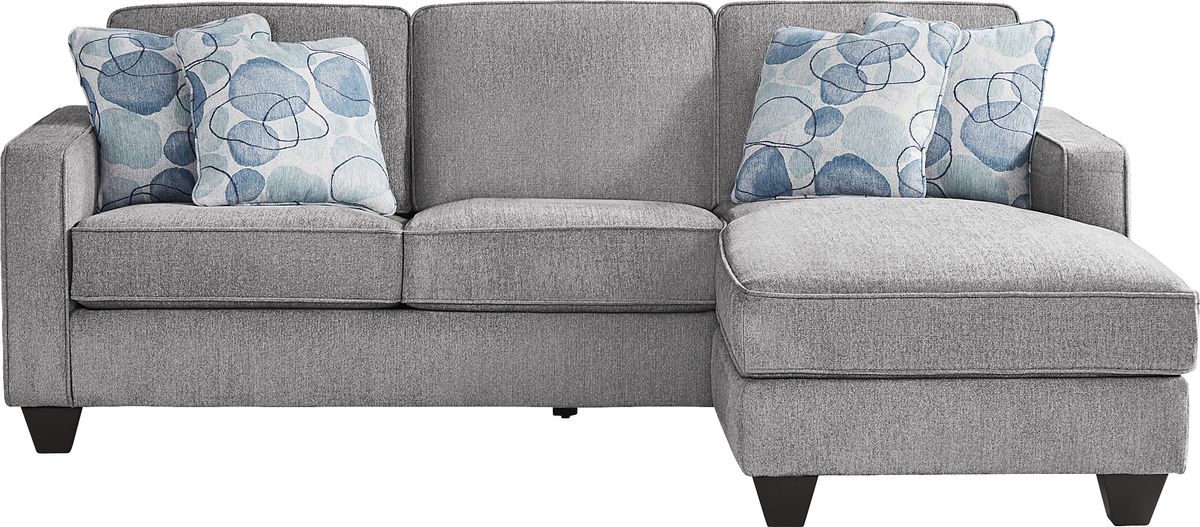 Alanis Bay Gray Woven Sofa Chaise | Rooms to Go