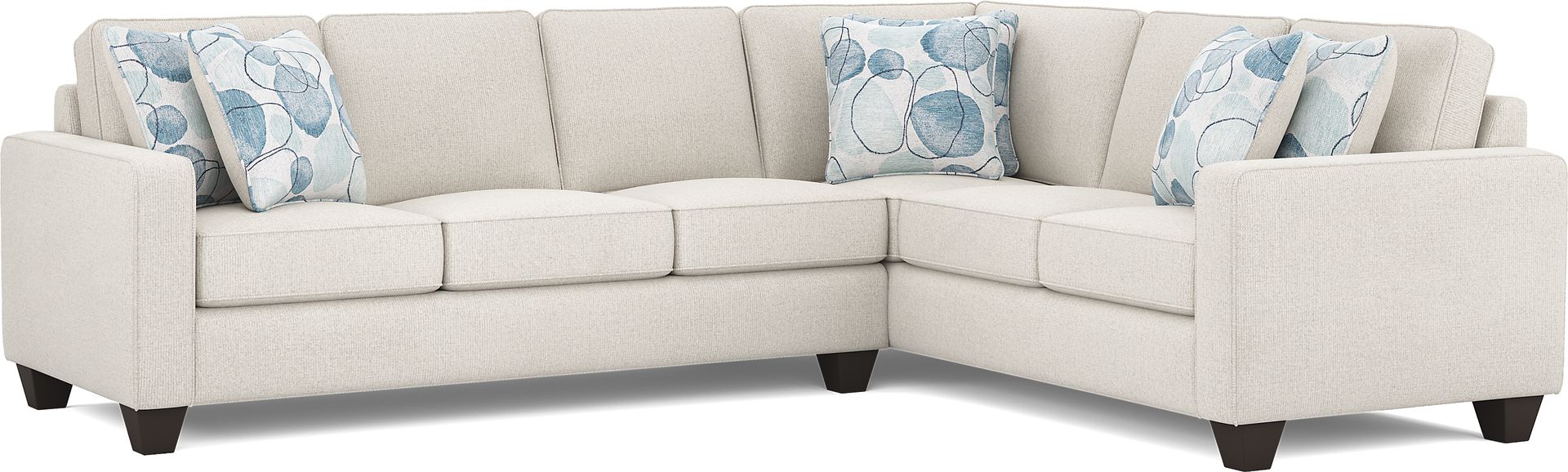 Alanis Bay White 2 Pc Sectional - Image 1