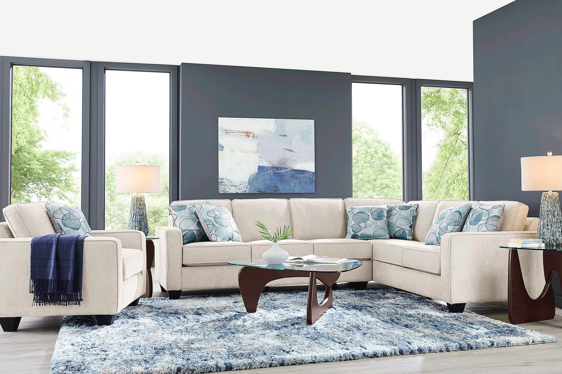 Alanis Bay White 2 Pc Sectional - Image 2