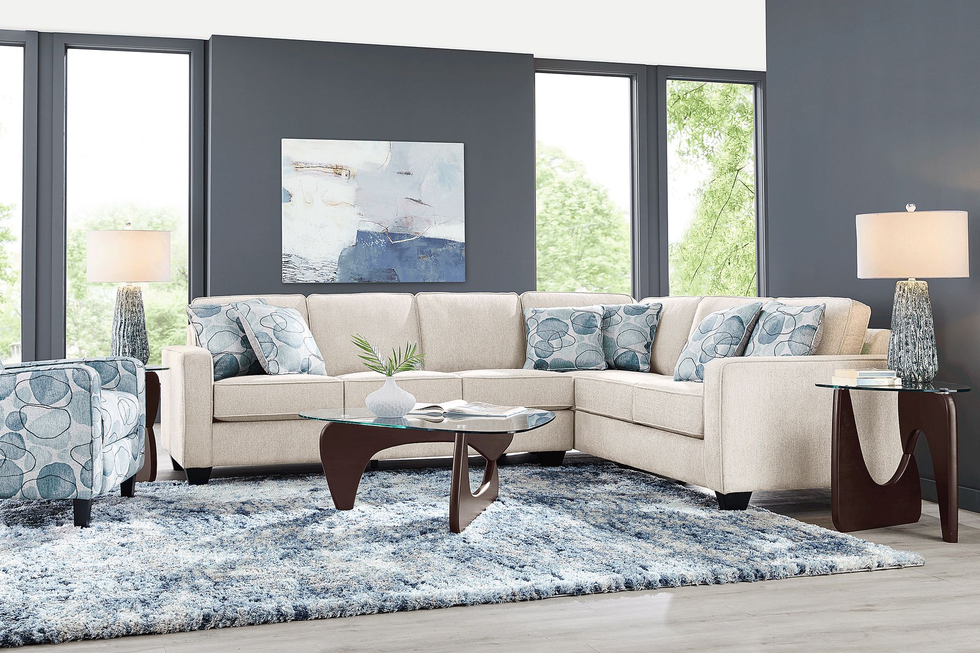 Alanis Bay White 2 Pc Sleeper Sectional - Image 2