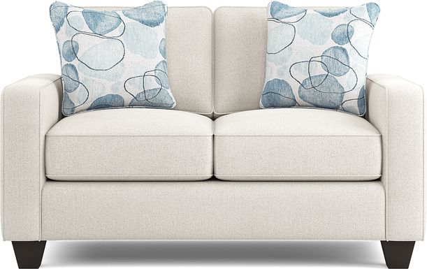 Alanis Bay White Loveseat
