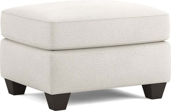Alanis Bay White Ottoman
