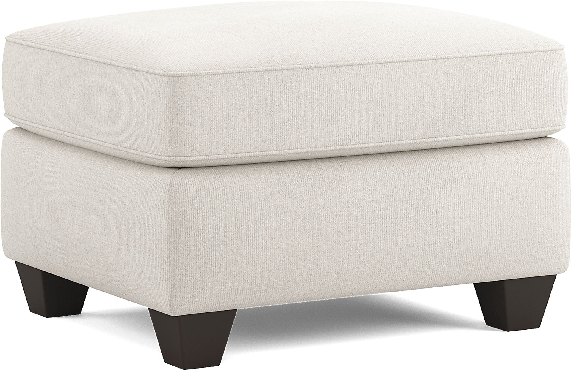 Alanis Bay White Ottoman - Image 1