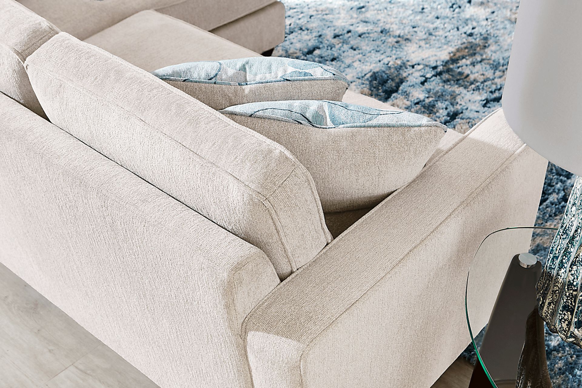 Alanis Bay White Sofa Chaise - Image 3