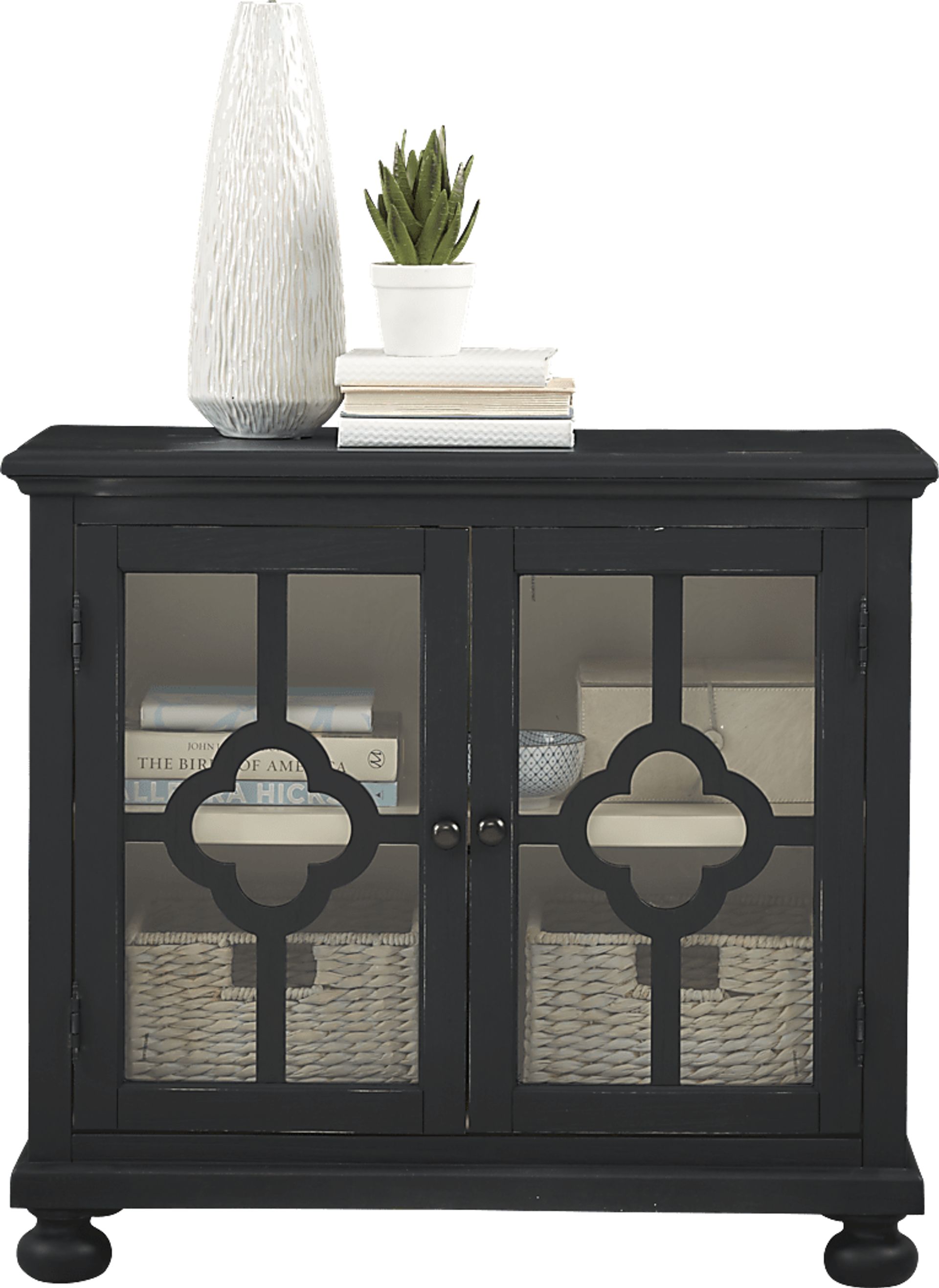 Alanna Black Two Door Accent Cabinet - Image 2